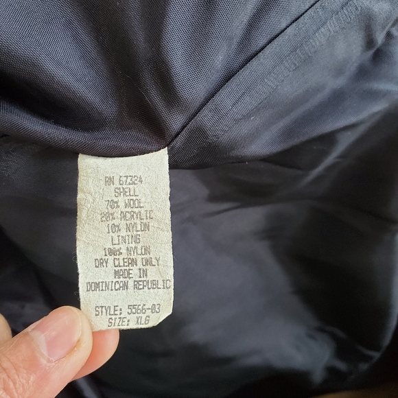 Vintage Leslie Fay Wool Blend Black Gray Maroon Hooded Boho Bomber Jacket XL - Picture 9 of 14